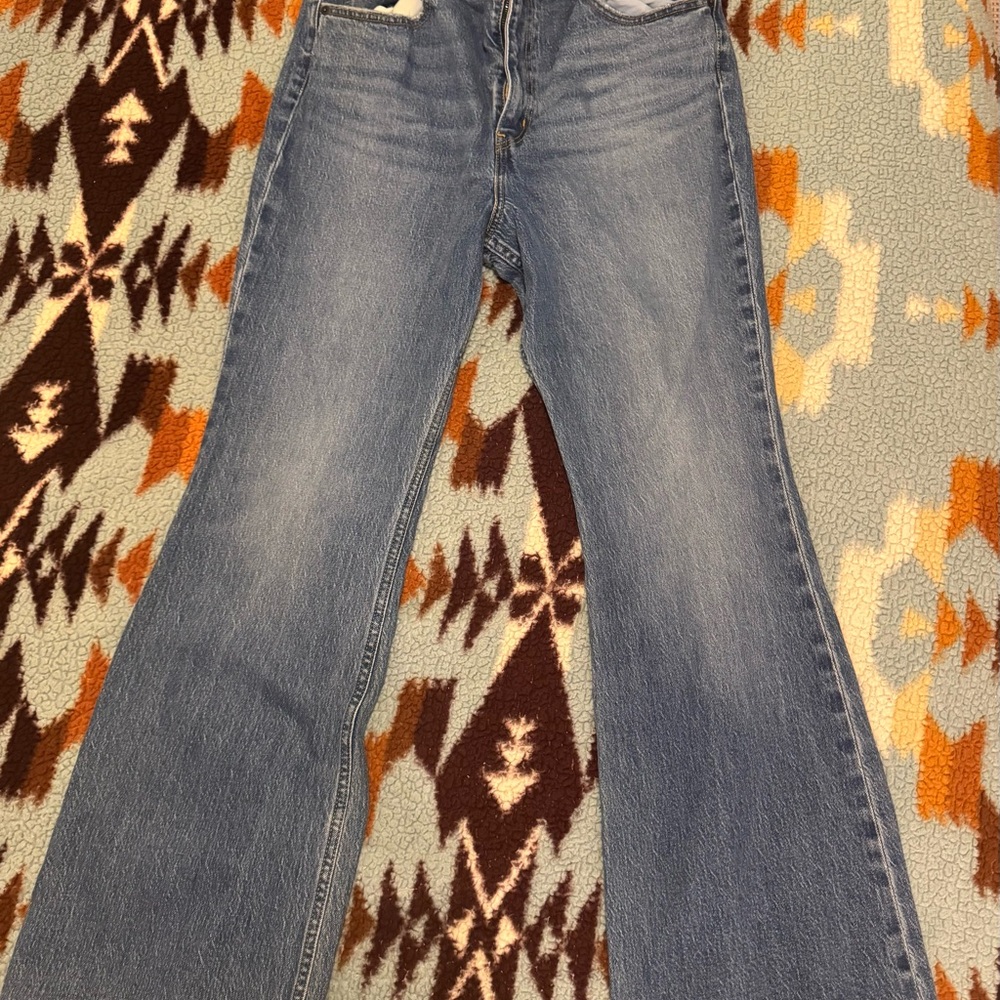 Levi's Blue Flare Wide Leg Jeans